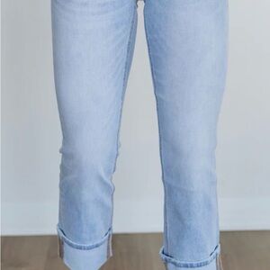 Mica Denim Cuffed Straight Leg Jeans – Size 25 / 1